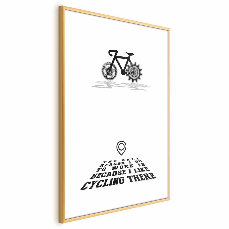 Artgeist Cycling plakat 40 x 60 cm med gyldent ramme, 1 stk