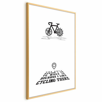 Artgeist Cycling plakat 40 x 60 cm med gyldent ramme, 1 stk