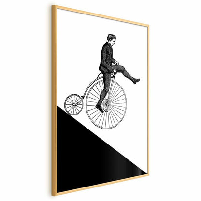 Artgeist plakat Cyklist 29,7 x 42 cm med guldramme, 1 stk