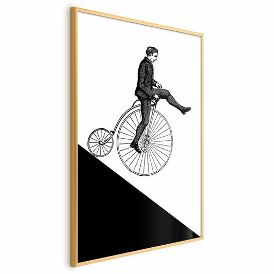 Artgeist plakat Cyklist 60 x 90 cm med guldramme, 1 stk