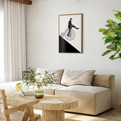 Artgeist plakat Cyklist 60 x 90 cm med guldramme, 1 stk