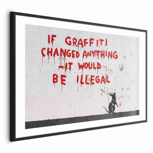 Artgeist graffiti-citat plakat 30 x 21 cm med sort ramme, 1 stk