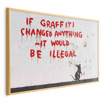 Artgeist plakat graffiti-citat 42 x 29,7 cm med guldramme, 1 stk