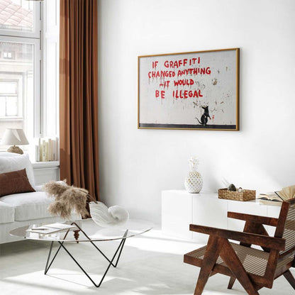 Artgeist plakat graffiti-citat 42 x 29,7 cm med guldramme, 1 stk