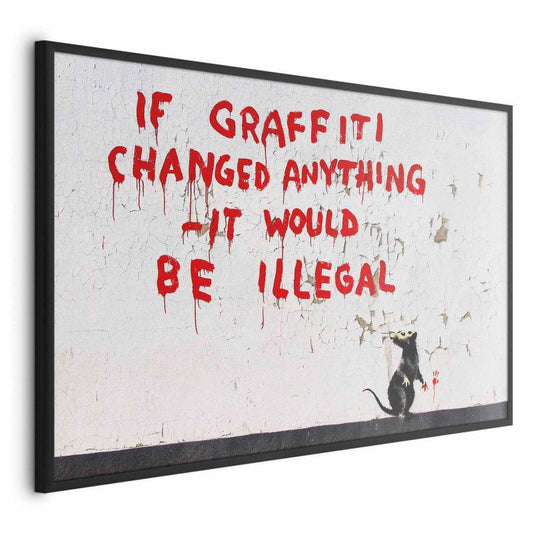 Artgeist graffiti-citatplakat 60 x 40 cm med sort ramme, 1 stk