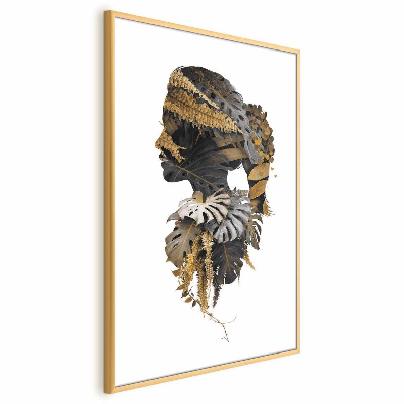 Artgeist plakat Jungle Man 40x60 cm med guldramme, 1 stk