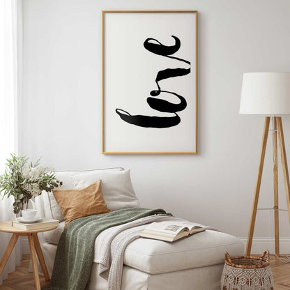 Artgeist plakat Sort kærlighed 21 x 30 cm med guldramme, 1 stk