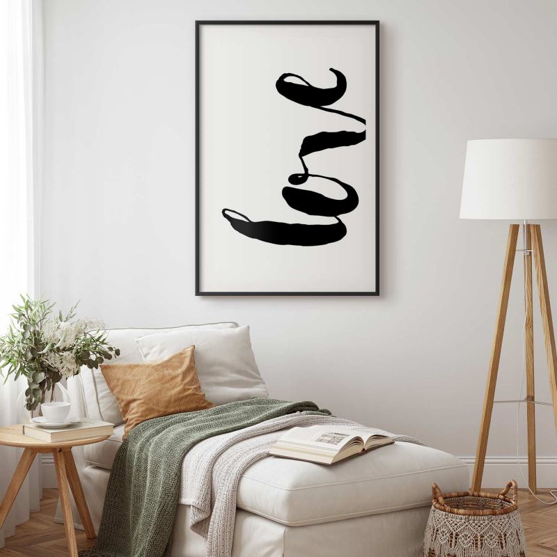 Artgeist plakat Black Love 40 x 60 cm med sort ramme, 1 stk