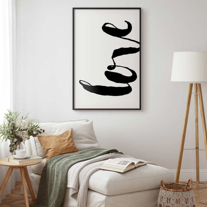 Artgeist plakat Sorte Love 40 x 60 cm med sort ramme, 1 stk