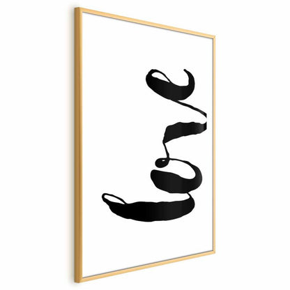 Artgeist plakat Sort kærlighed 60x90 cm med guldramme, 1 stk