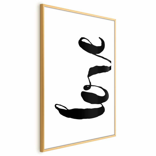 Artgeist plakat Sort kærlighed 60x90 cm med guldramme, 1 stk