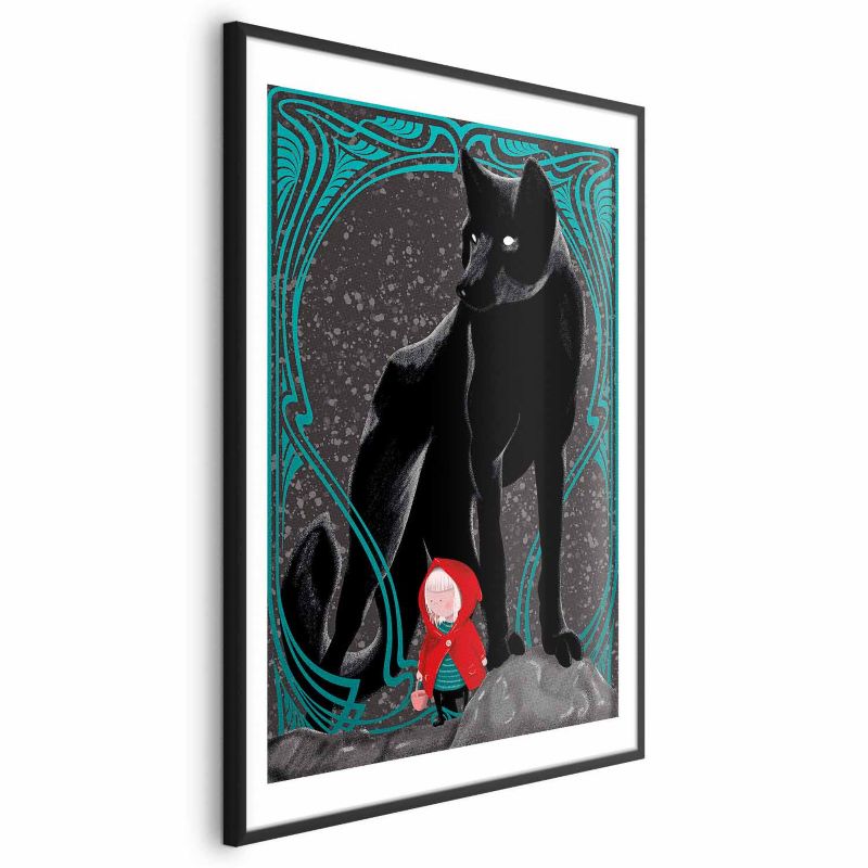 Artgeist plakat Rødhætte 29,7 x 42 cm med sort ramme, 1 stk