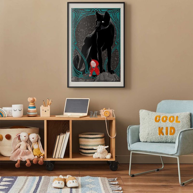 Artgeist plakat Rødhætte 29,7 x 42 cm med sort ramme, 1 stk