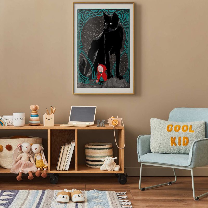 Plakat Artgeist Rødhætte 40x60 cm med guldramme, 1 stk