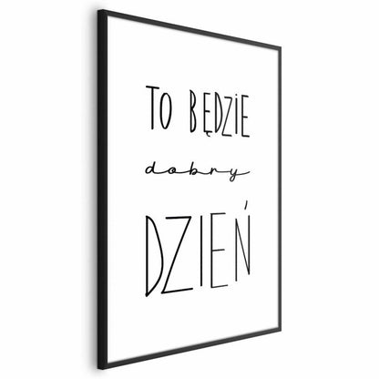 Artgeist plakat God dag 21x30 cm med sort ramme, 1 stk