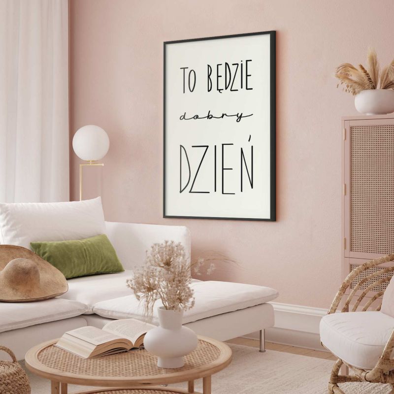 Artgeist plakat God dag 29,7x42 cm med sort ramme, 1 stk