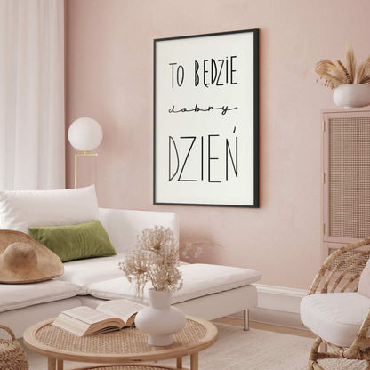 Artgeist plakat God dag 40x60 cm med sort ramme, 1 stk