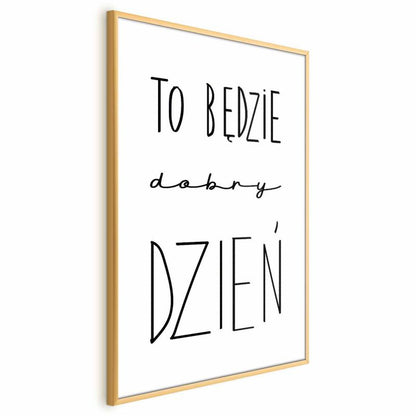 Artgeist plakat God dag 40 x 60 cm med guldramme, 1 stk