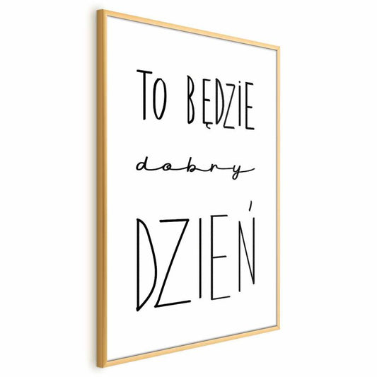 Artgeist plakat God dag 40 x 60 cm med guldramme, 1 stk