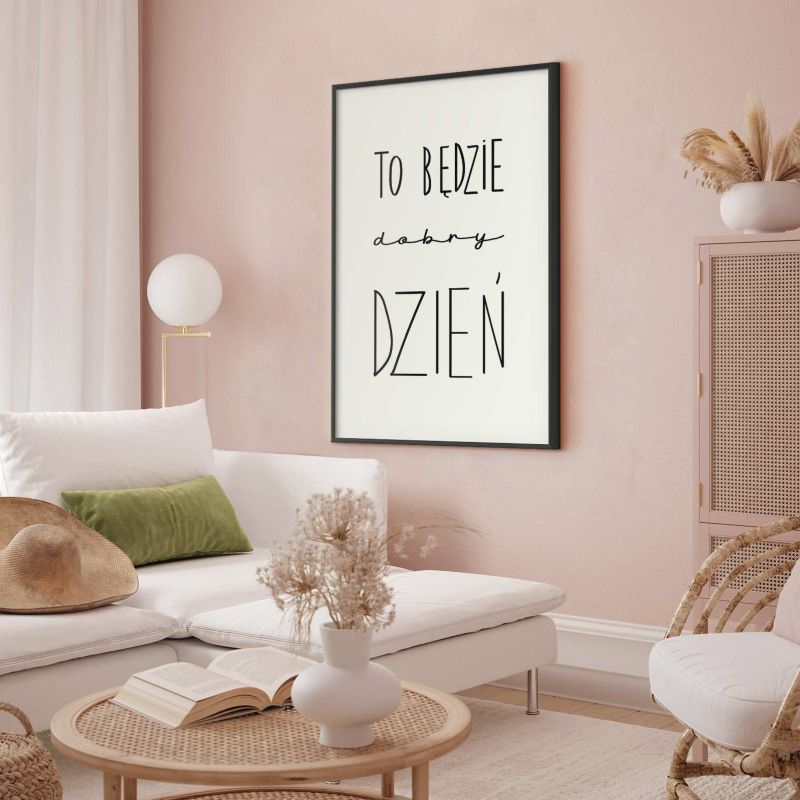 Artgeist plakat God dag 60x90 cm med sort ramme, 1 stk