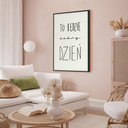 Artgeist plakat God dag 60x90 cm med sort ramme, 1 stk