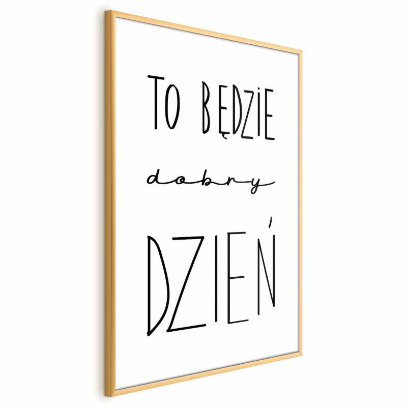 Artgeist plakat God dag 60 x 90 cm med guldramme 1 stk