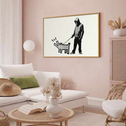 Artgeist Dog Art plakat 42 x 29,7 cm med guldramme, 1 stk
