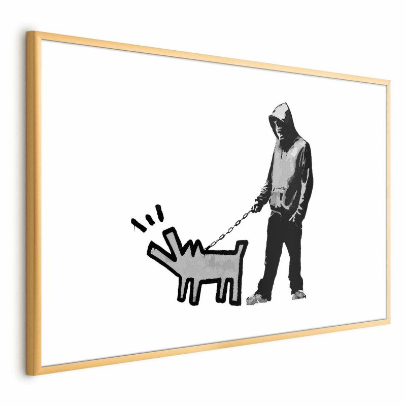 Artgeist Dog Art plakat 60 x 40 cm med guldramme, 1 stk