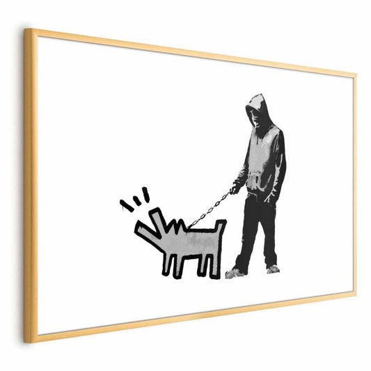 Artgeist Dog Art plakat 60 x 40 cm med guldramme, 1 stk