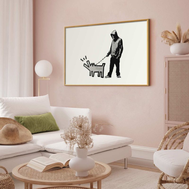 Artgeist Dog Art plakat 60 x 40 cm med guldramme, 1 stk
