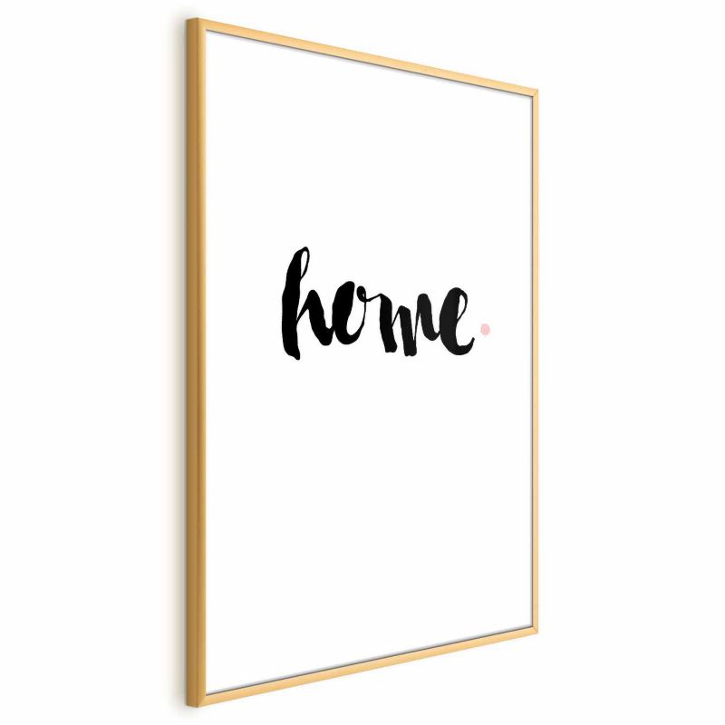 Artgeist plakat Hus og prik 29,7x42 cm med guldramme 1 stk