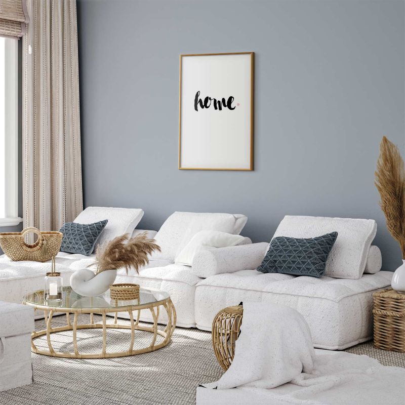 Artgeist plakat Hus og prik 60 x 90 cm med guldramme, 1 stk