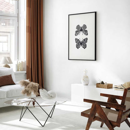 Artgeist plakat to sommerfugle 60 x 90 cm med sort ramme, 1 stk