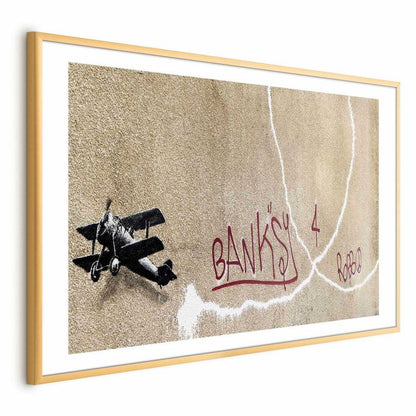 Artgeist plakat Dwupłatowiec 42 x 29,7 cm med guldramme, 1 stk