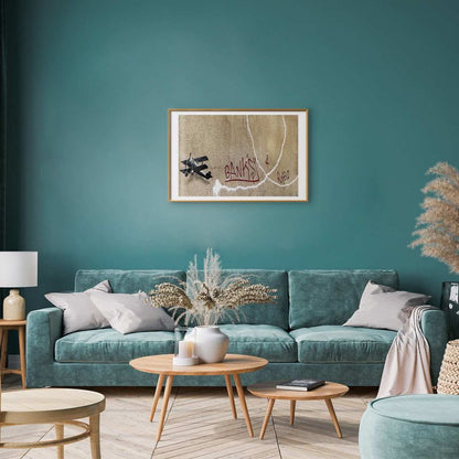 Artgeist plakat Dwupłatowiec 42 x 29,7 cm med guldramme, 1 stk