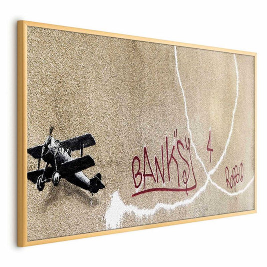 Artgeist plakat Dwupłatowiec 90 x 60 cm med guldramme, 1 stk