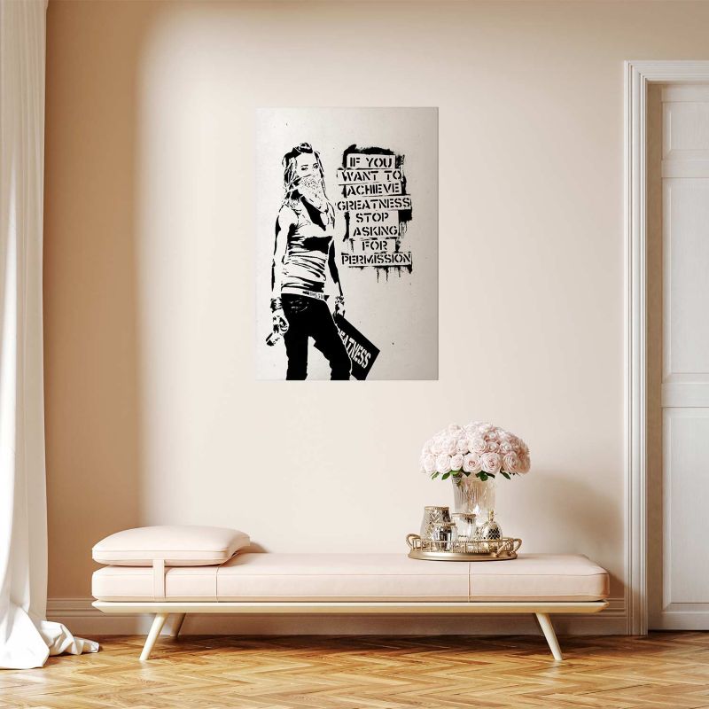 Plakat Artgeist pige med graffiti 29,7 x 42 cm uden ramme 1 stk