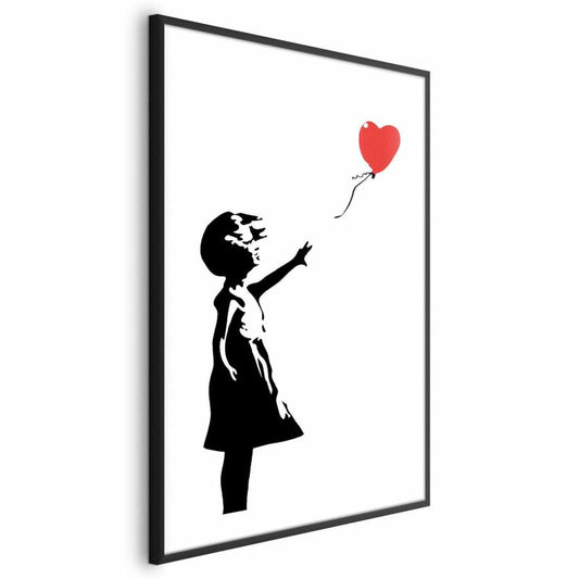 Plakat Artgeist Pige med ballon 40x60 cm med sort ramme 1 stk