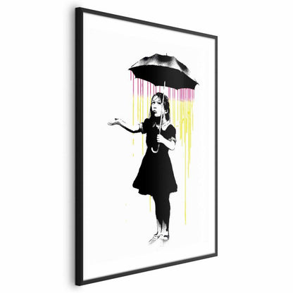 Plakat Artgeist Pige med paraply 60 x 90 cm med sort ramme, 1 stk