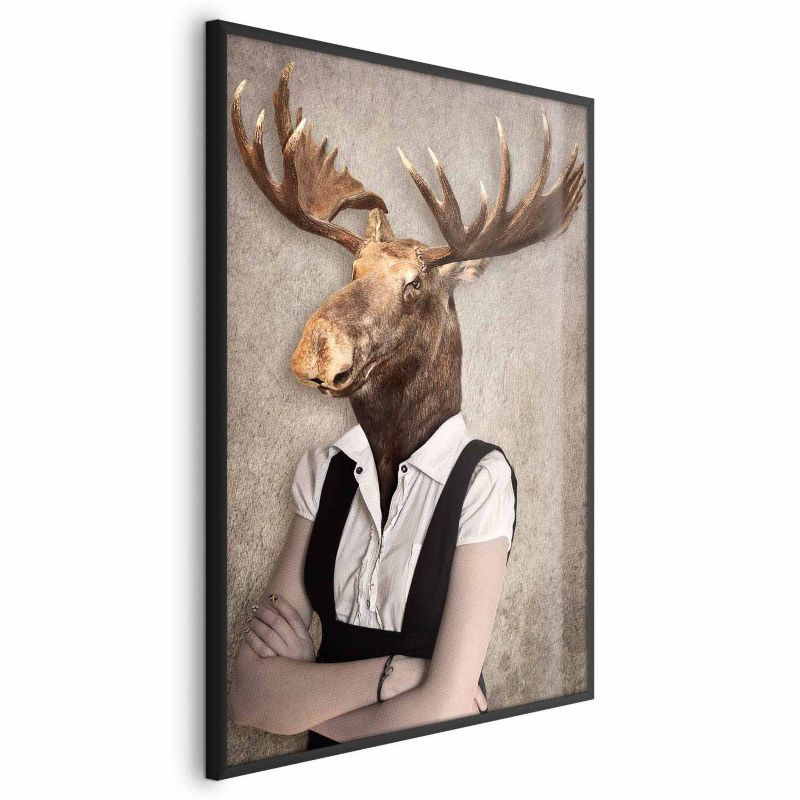 Artgeist plakat Łebski elg 29,7 x 42 cm med sort ramme, 1 stk