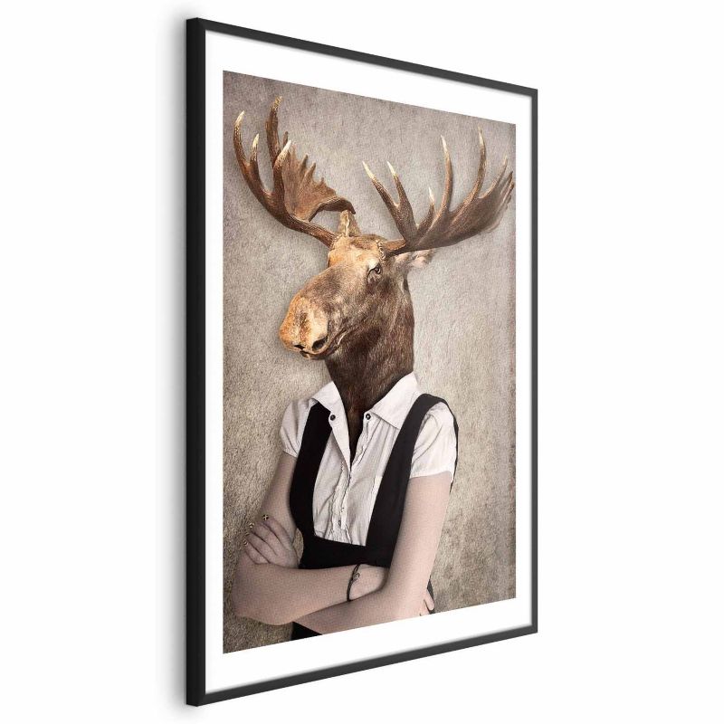 Artgeist plakat Łebski elg 29,7 x 42 cm med sort ramme, 1 stk