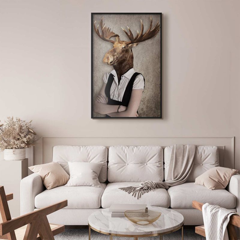 Artgeist plakat Łebski elg 40 x 60 cm med sort ramme, 1 stk