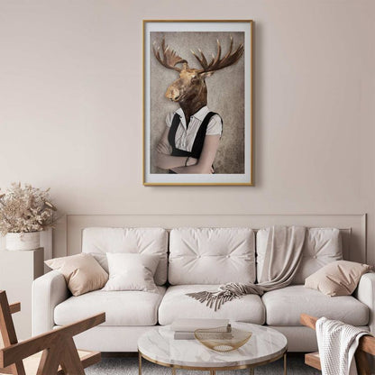 Artgeist plakat Łebski elg 40 x 60 cm med guldramme, 1 stk