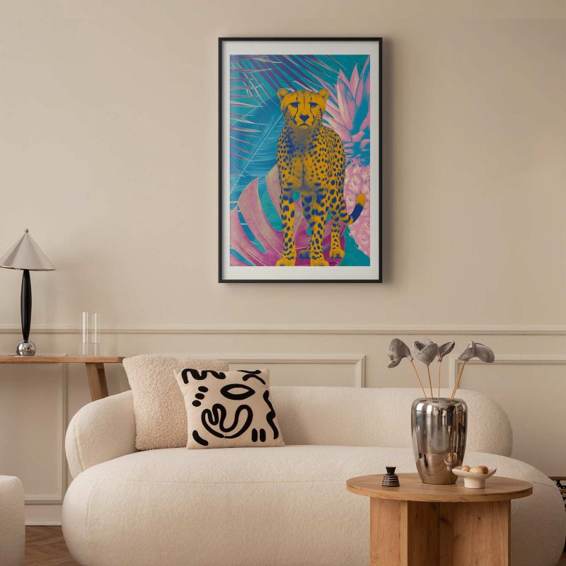 Artgeist plakat eksotisk leopard 21x30 cm med sort ramme, 1 stk