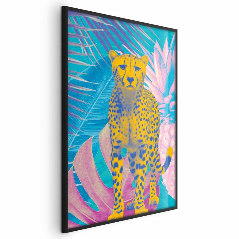 Artgeist plakat eksotisk leopard 40x60 cm med sort ramme, 1 stk