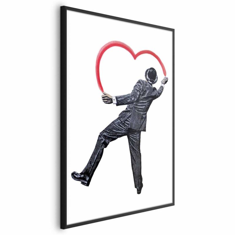 Artgeist plakat Elegant graffitikunstner 40 x 60 cm med sort ramme, 1 stk