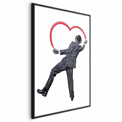 Artgeist plakat Elegant graffitikunstner 40 x 60 cm med sort ramme, 1 stk