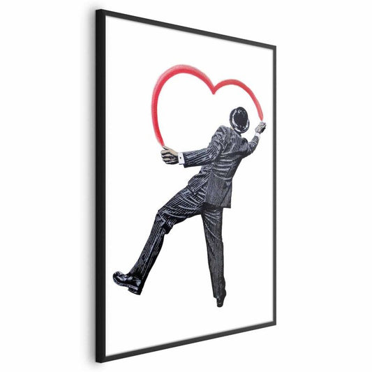 Artgeist plakat Elegant graffitikunstner 40 x 60 cm med sort ramme, 1 stk