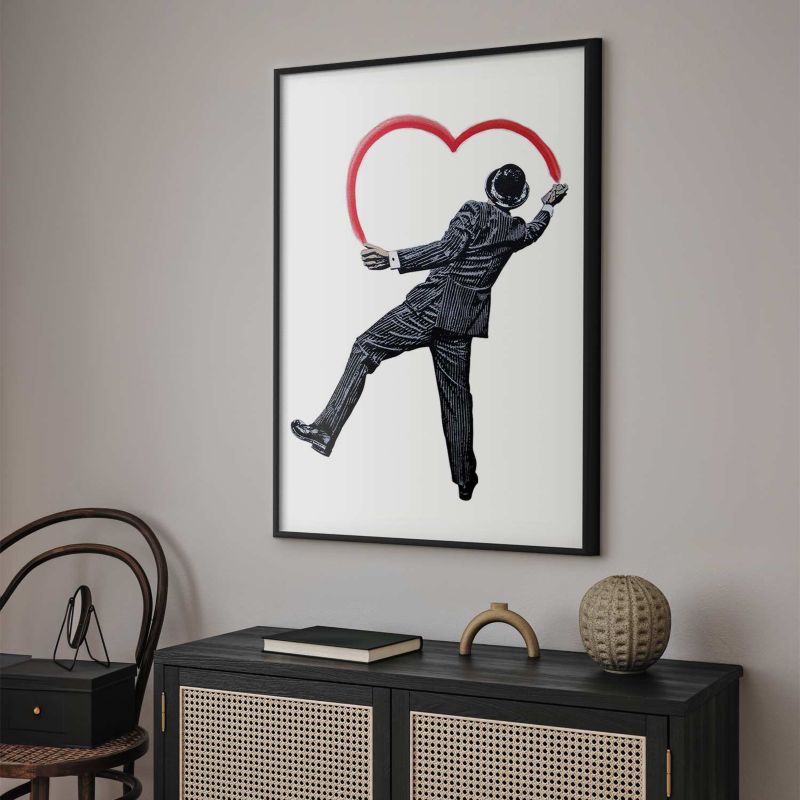 Artgeist plakat Elegant graffitikunstner 40 x 60 cm med sort ramme, 1 stk