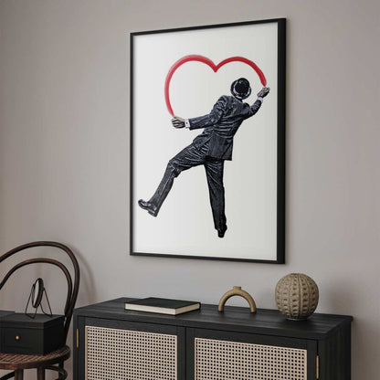 Artgeist plakat Elegant graffitikunstner 40 x 60 cm med sort ramme, 1 stk